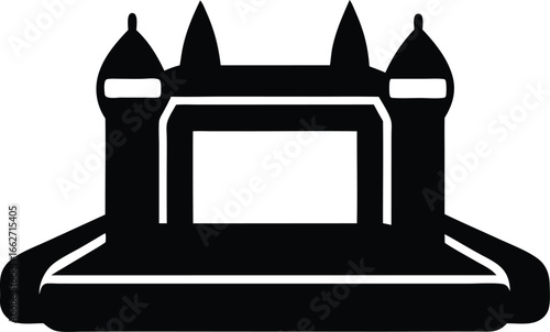 inflatable bounce house icon silhouette vector