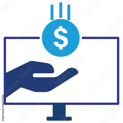 Sponsored Post vector icon ( Advertising icon )