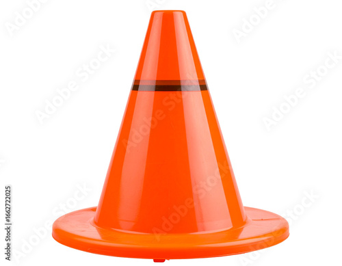  Firefly_Orange traffic cone with black stripes isolated on transparent background