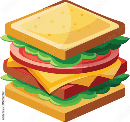 Sandwich with layers