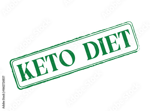 KETO DIET Rubber Stamp Seal with an Outline and Text