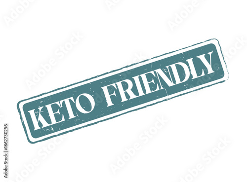 KETO FRIENDLY Rubber Stamp Seal for Healthy Lifestyle