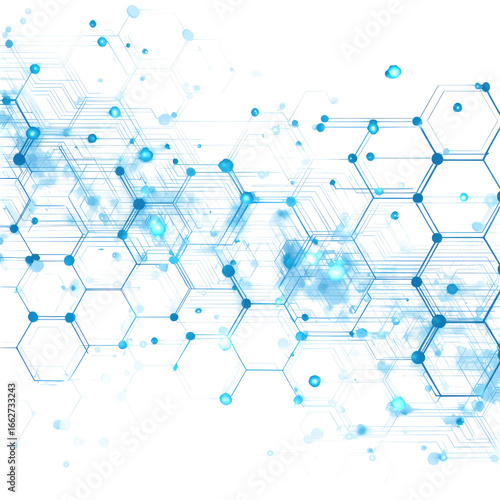 Abstract hexagonal network design (3)