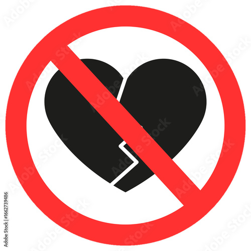 no broken heart sign