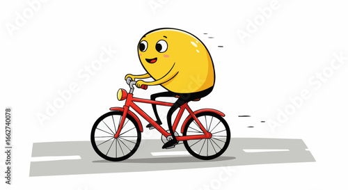 yellow bike on white background