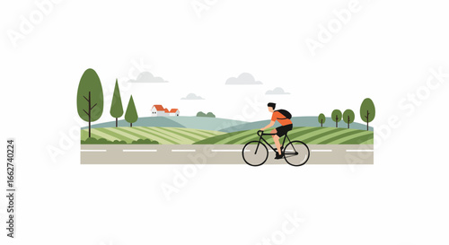 cyclist on the road