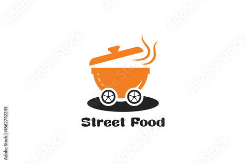 Street food logo and icon
