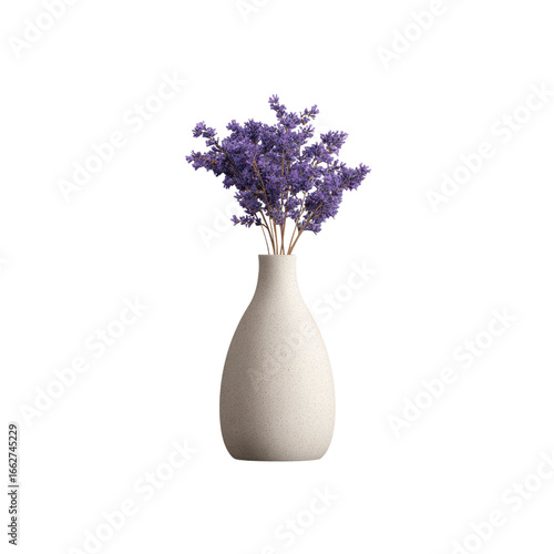 Elegant Lavender Bouquet in a Textured White Vase