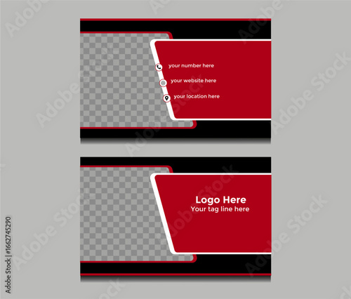 black and white business crad design 