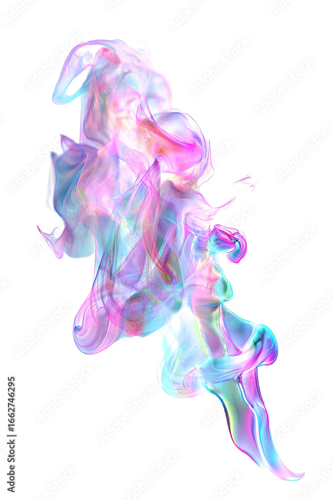 Obraz premium Abstract swirling smoke in pastel colors