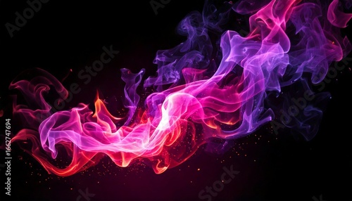 ピンク色と紫色の炎（Pink and purple flames）
