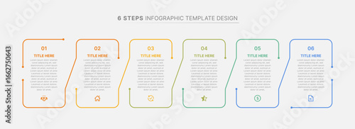 Business Infographic Design Template with 6 Data Points