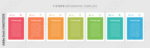 Weekly Planner Organizer Infographic Template Design with 7 Options