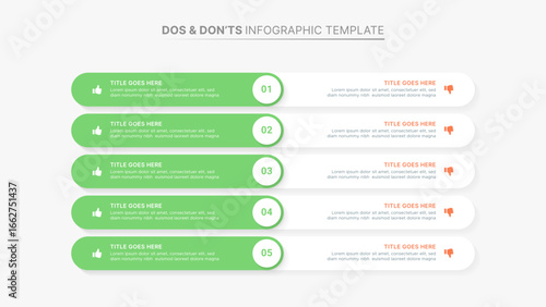 Dos and Don’ts Comparison Infographic Design Template