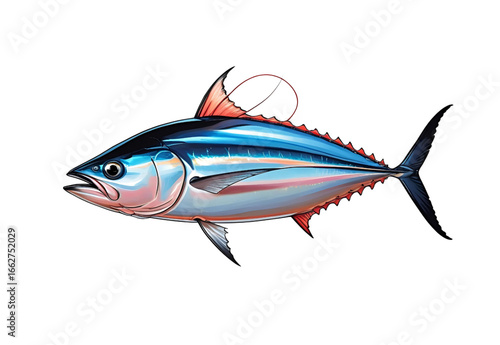 Skipjack Tuna isolated on white