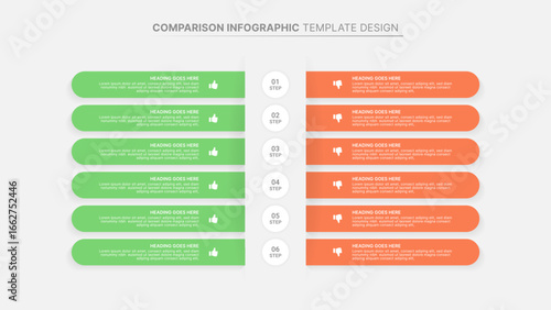 Modern Comparison Infographic Design Template