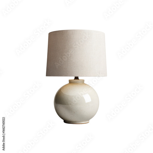 Elegant Ceramic Table Lamp with Linen Shade - Modern Home Decor Lighting