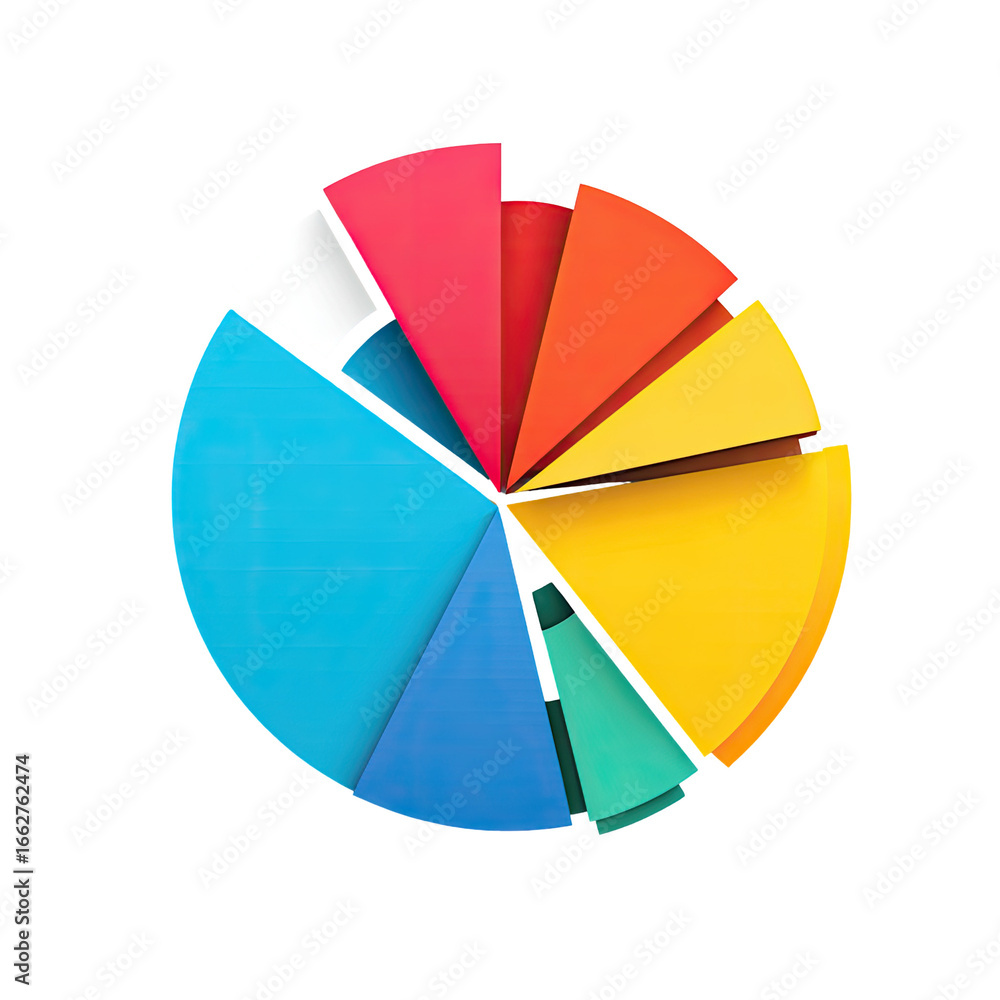Obraz premium Colorful pie chart (4)