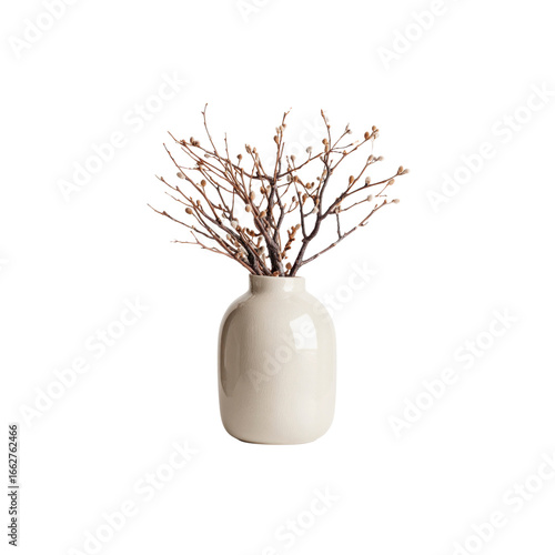 Minimalist Spring Branches in Ceramic Vase