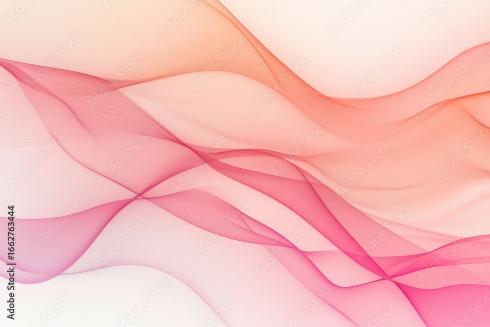 Delicate Waves of Pink and Peach Fabric: A Light and Airy Abstract Design Delicate Waves of Pink and Peach Fabric: A Light and Airy Abstract Design