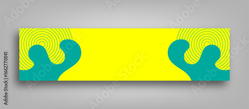 Yellow abstract geometric background linkedin banner template