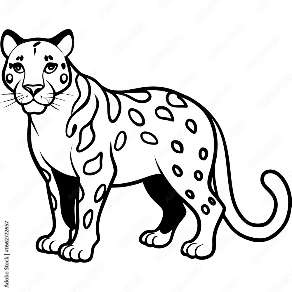 Obraz premium Snow leopard vector