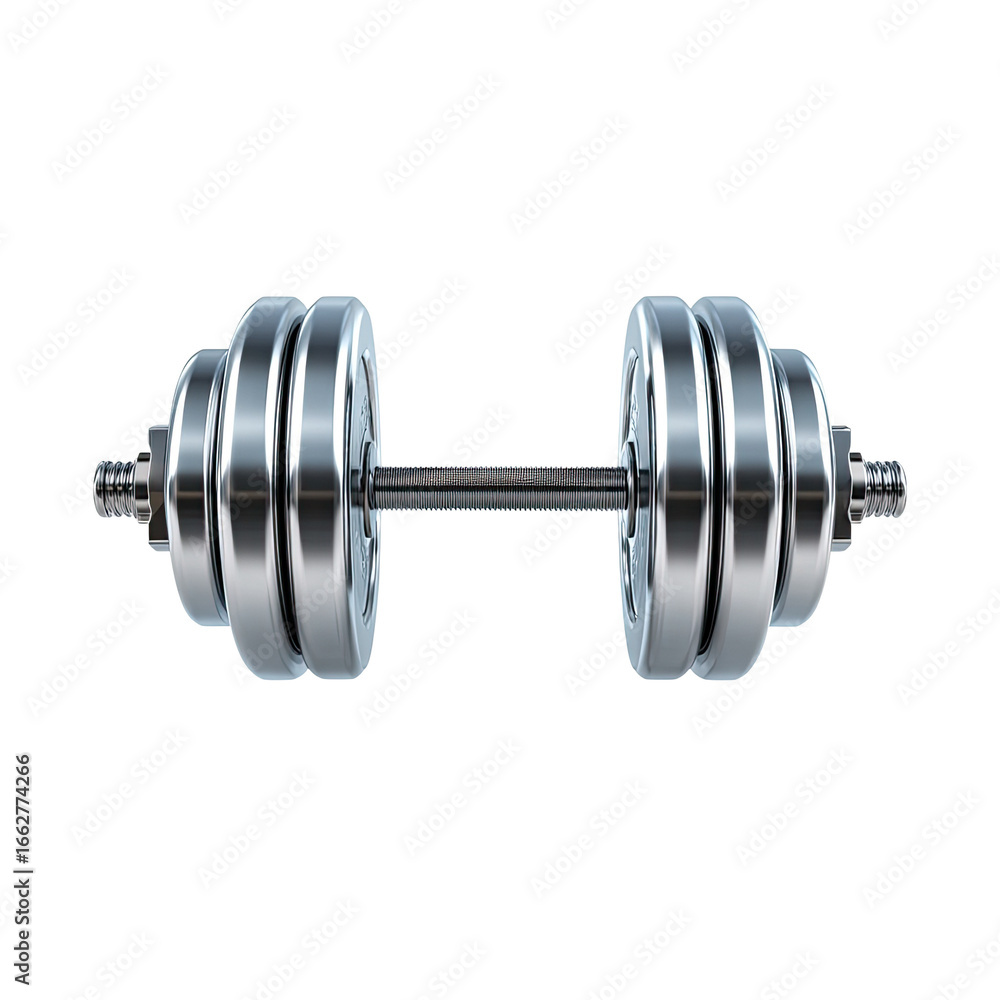 Naklejka premium Metal dumbbell, studio shot