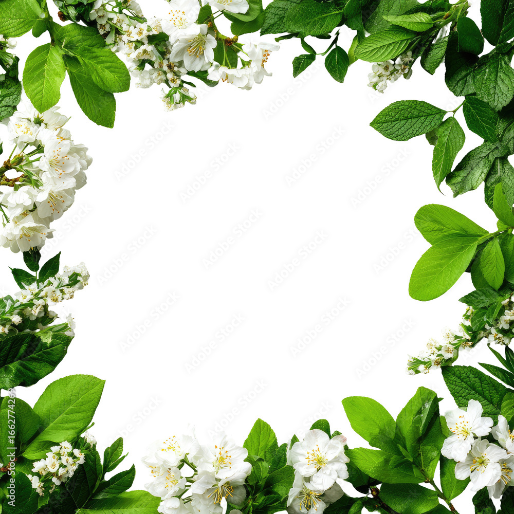 Fototapeta premium Spring blossoms frame (1)