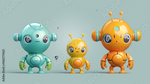 Cute collectible toy character, big head and small body, cartoon style vector