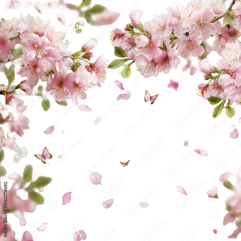 custom made wallpaper toronto digitalDelicate pink blossoms, falling petals