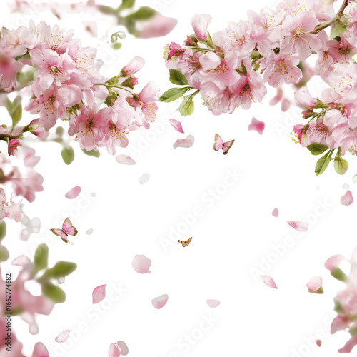 Wallpaper Mural Delicate pink blossoms, falling petals Torontodigital.ca