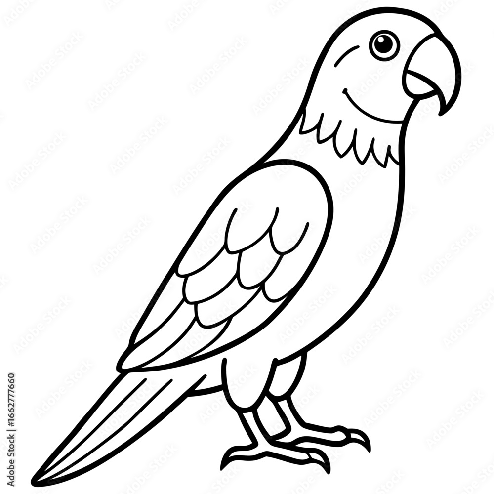 Fototapeta premium parrot line art vector