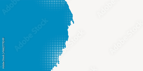 Dots halftone white and blue color pattern gradient grunge texture background. Dots pop art comics sport style vector illustration modern dark blue and white background abstract