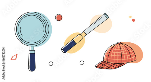 Investigative tools for solving mysteries and uncovering hidden clues through careful observation