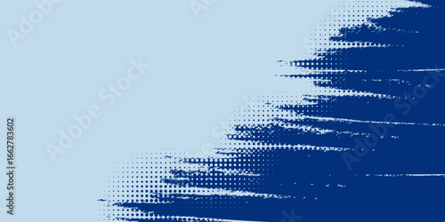Dots halftone white and blue color pattern gradient grunge texture background. Dots pop art comics sport style vector illustration modern dark blue and white background abstract