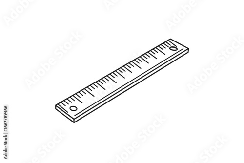 ruler icon straight ruler with evenly spaced measurement lines
