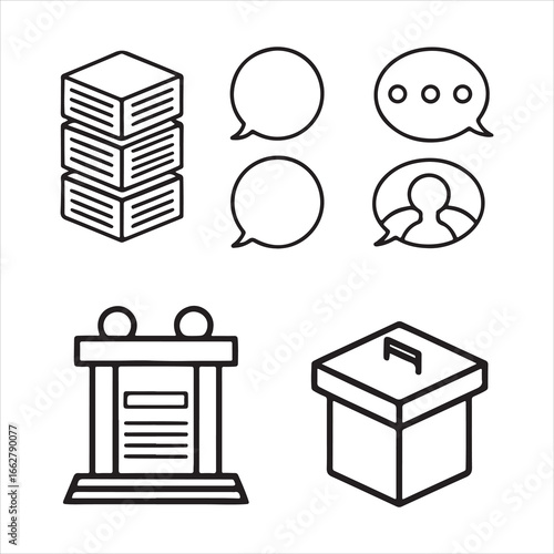 set of icons for education