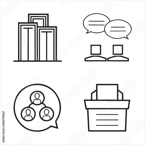 furniture icons set