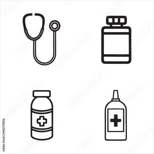 medical icon set