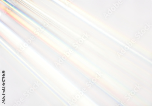 Abstract light rays with spectrum colors on transparent background