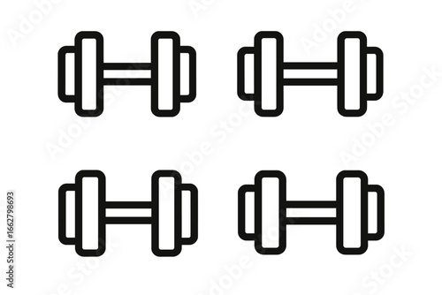 Dumbbells arranged in a grid showcasing a fitness workout tool for strength training and exercise enthusiasts