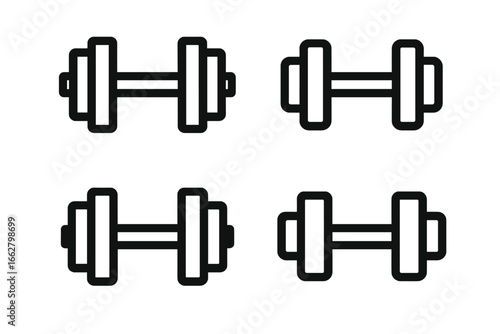 Weights for strength training displayed in a simple design suitable for fitness enthusiasts and gym settings