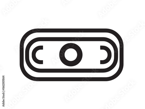 Home Safety Carbon Monoxide Detector Outline Vector Artwork