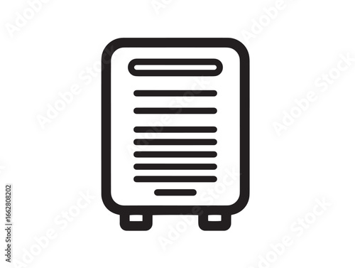 Stock Image Dehumidifier Appliance Icon in Sleek Minimalist Vector Design