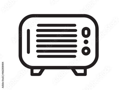 Stock Image Minimalist Dehumidifier Icon with Clean Vector Line Artwork