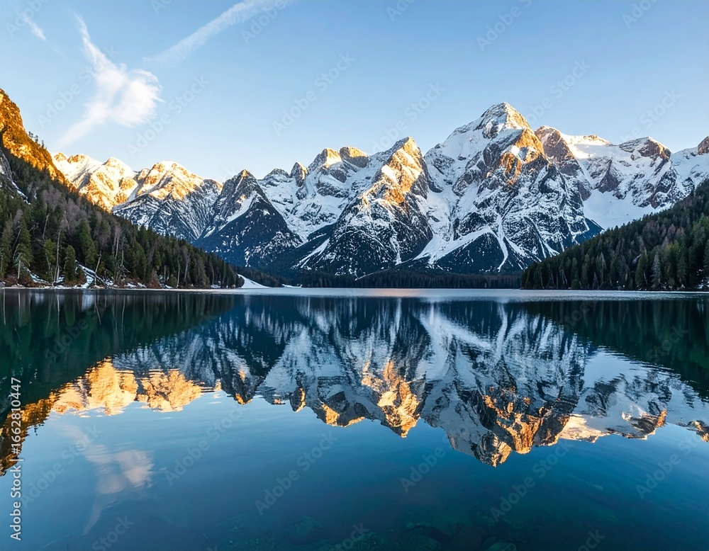 Fototapeta premium Serene Lake Reflection