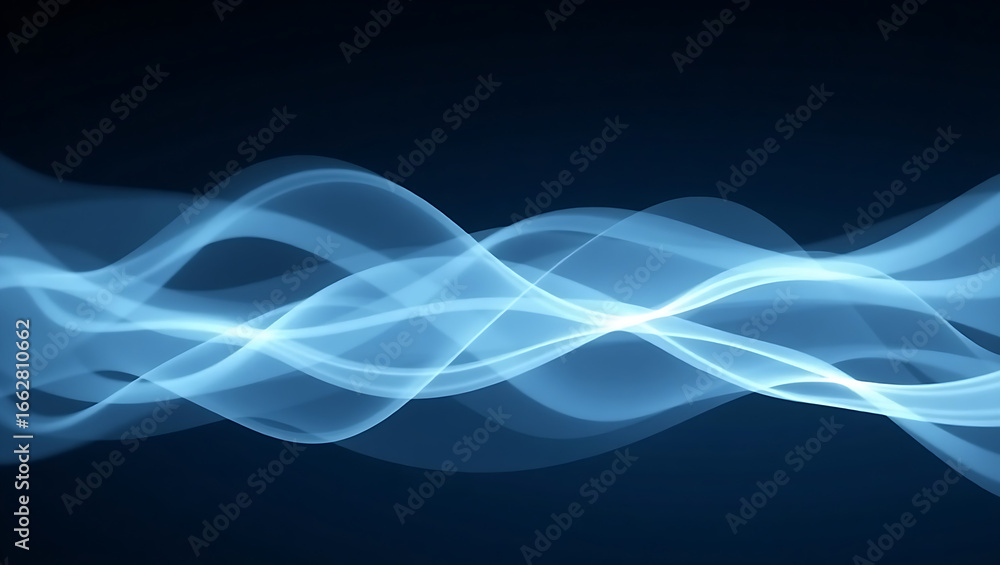 Naklejka premium Modern Gradient Blue Wave Pattern for Futuristic Design