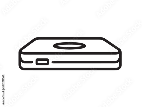 Modern stock illustration of minimalist dvd player vector design