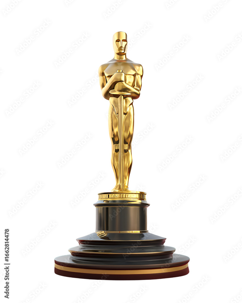 © mansukon - statue of a golden Oscar award isolated on transparent background © mansukon - statue of a golden Oscar award isolated on transparent background
