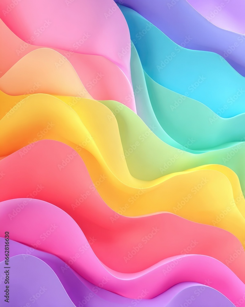 Obraz premium Abstract rainbow wavy textured background